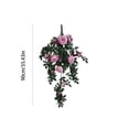 thumbnail image 3 of Flores colgantes de cesta de rosas artificiales para decoración tanto en exteriores como en interiores con enredaderas artificiales Arreglo floral de seda sin mantenimiento, 3 of 6