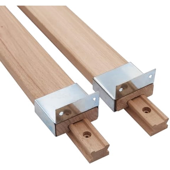 Wooden Drawer Slides 16 Inches Classic Wood Center Guide Track with Slide Glides (1 Pair)
