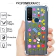 thumbnail image 3 of CoverON Phone Design For TCL 20 R 5G / TCL Bremen Case, Clear Flexible Soft Rubber Slim TPU Cover, Flower Garden, 3 of 8