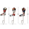 thumbnail image 2 of E-view Metal Stocking Garden Stakes Snowman Christmas Yard Stake Winter Xmas Decorative Stocking Sign Outdoor Holiday Lawn Decoration (Set of 3), 2 of 6