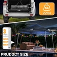 thumbnail image 6 of Ktaxon 10ft x 10ft Ez Pop Up Canopy Tent with Lights,LED Frame Canopy,Outdoor Sun Shade Shelter Built-in LED Light Strips,Beach Tent,Outdoor Gazebo for Party Wedding Camping BBQ Events,Black, 6 of 9
