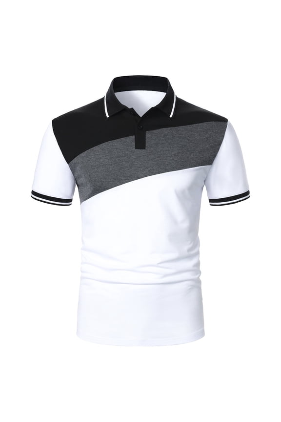 Mens Polo Shirts Short Sleeve Regular Fit Preppy Clothes Shirts Work Outdoor Sports Golf Tennis T Shirt Basic Men Polo Shirts S-Xxl