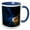 Blue/White, variant on 3drose, Bubbling Water of a Forest Brook. Small Waterfall Digital Painting, 15oz Two-tone Red Mug
