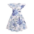 thumbnail image 3 of Teen Girl Easter Dresses Short Sleeved Small Floral Princess Style Long Summer Dress for Girls Teens Summer Outfits Beach Sundress, 3 of 3