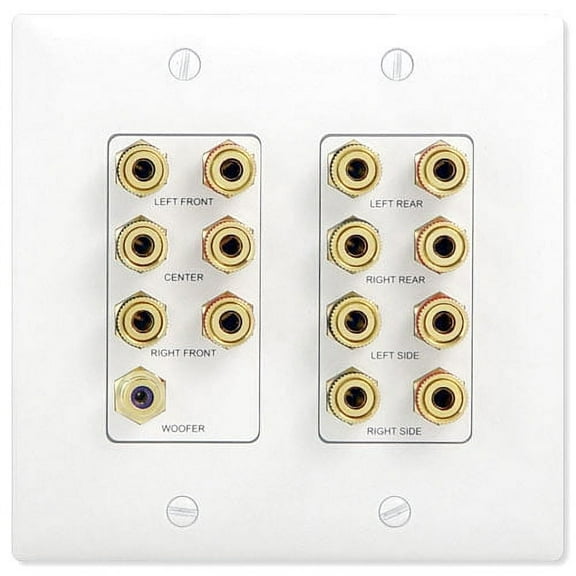 On-Q/Legrand 7.1 Surround Sound Home Theater Wallplate (WP9009-WH-V1)