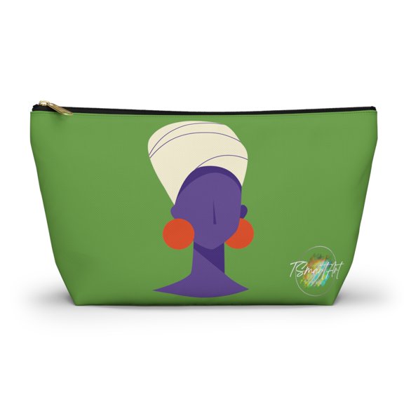Woman in head wrap abstract drawing - Crafts/Accessory Pouches