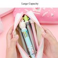 thumbnail image 5 of BE-TOOL PU Pencil Case Pencil Pens Bag Zipper Stationery Box Cosmetic Bag Office Organizer Box Pink Strawberry Pattern, 5 of 8