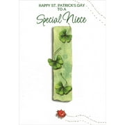 Designer Greetings Ladybug and Three Shamrocks St. Patrick's Day Card for Niece