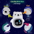 thumbnail image 2 of Alarm Clock with Sound Machine for Kids, 6 White Noises and 9 Colors Night Light, Ok to Wake Clock, Include 1800mAh Battery for Portability and Memory Function, for Kids, 2 of 7