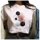thumbnail image 1 of Puntoco Camiseta suelta de cuello redondo para mujer con estampado gráfico geométrico de moda para mujer Puntoco Puntoco-45, 1 of 9