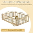 thumbnail image 6 of Sesslife Full Size Floor Bed with High Fence & Door, Wood Toddler Bed with Salts and 21.5” Safety Guardrails, Montessori Floor Bed, Full Bed Frame for Kids Boys Girls, No Box Spring Needed, Natural, 6 of 6