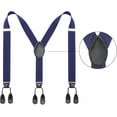 thumbnail image 3 of AWAYTR Men Y-Back Elastic Suspenders Adjustable Heavy Duty 8-Button Design Invisible Button End for for Work Trousers Weddings, 3 of 8