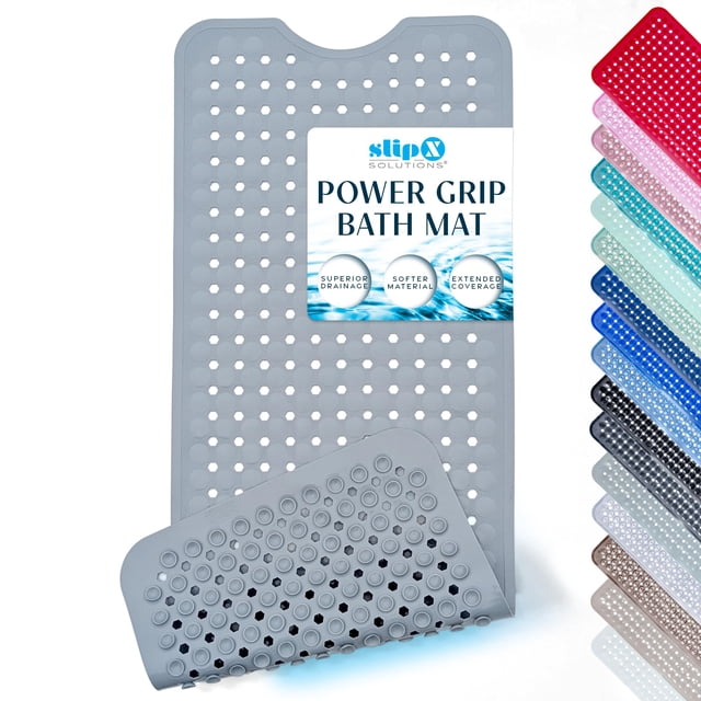 Tapete antideslizante para bañera SlipX Solutions Power Grip 99 x 41 cm gris