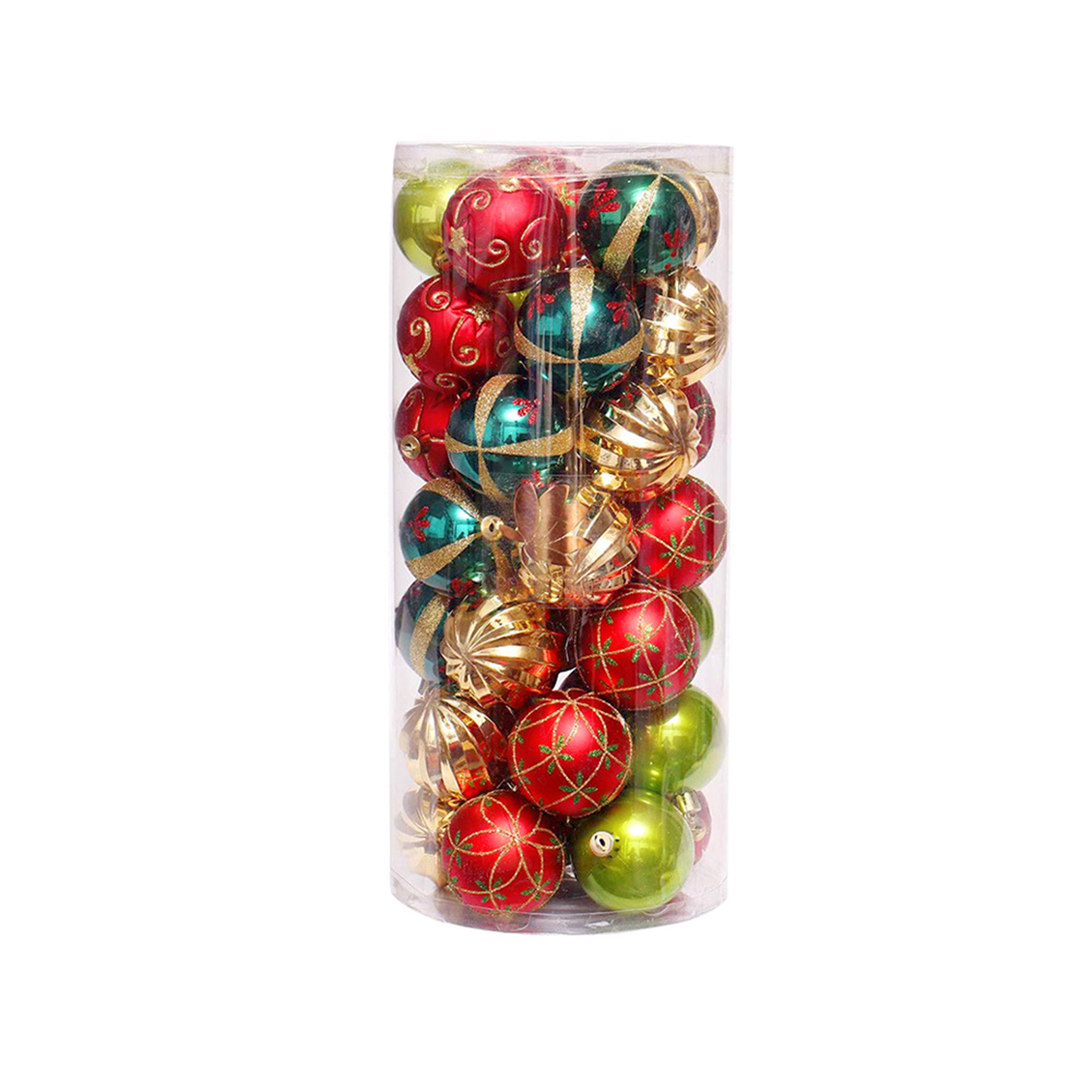 30Pcs 6cm Christmas Balls Specialshaped Electroplating Bright Color