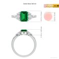 thumbnail image 5 of ANGARA Lab Grown 1.5 Ct Emerald Engagement Ring with Lab Pear Diamonds for Women in 14K White Gold (Size-8x6mm) | May Birthstone, Anniversary, Jewelry Gift for Women | Lab-Grown Emerald Ring, 5 of 8