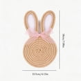 thumbnail image 3 of Fridja Easter Decorations Flax Saucer Rabbits Easter Bunny Rope Table Mats Festive Party Decorations Decorative Accessories, 3 of 5