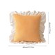 thumbnail image 2 of Holland Velvet Cojín de almohada lumbar decorativa | Tejido flocado | Cojín de respaldo de soporte suave | 45x45cm | Cojín para sofá cama Suelo del sofá | Rosa Amarillo Azul | Cubierta de cremallera, 2 of 5