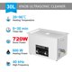 thumbnail image 3 of Baño ultrasónico 60W-900W 0,8L 2L 3L 4L 6L 10L 15L 22L 30L Calentador Temporizador Cesta de acero inoxidable Máquina de limpieza Ultra Cleaner, 3 of 5