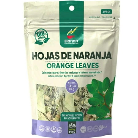 Te de Naranja 40g – Orange Loose Leaf Tea for Relaxation & Digestive Support, Natural Herbal Tea from Peru (1.4oz) by Hanan