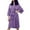Purple, variant on Unique Bargains Women's Nightgown 3/4 Sleeve Kimono Robe Waffle Bathrobe with Pockets Gray m