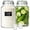 1.1 Gal*2, variant on Food Storage Jars 4oz*12 Clear Glass Airtight Swing Top Lid Pantry Organization