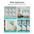 thumbnail image 6 of Window Privacy Film Teal Waves Coastal Stained Glass Window Film Decorative Sun Block Window Cover Summer Beach Nautical Ocean Sea Window Clings Static Adhesive Sticker for Bathroom 23.6"x59", 6 of 6