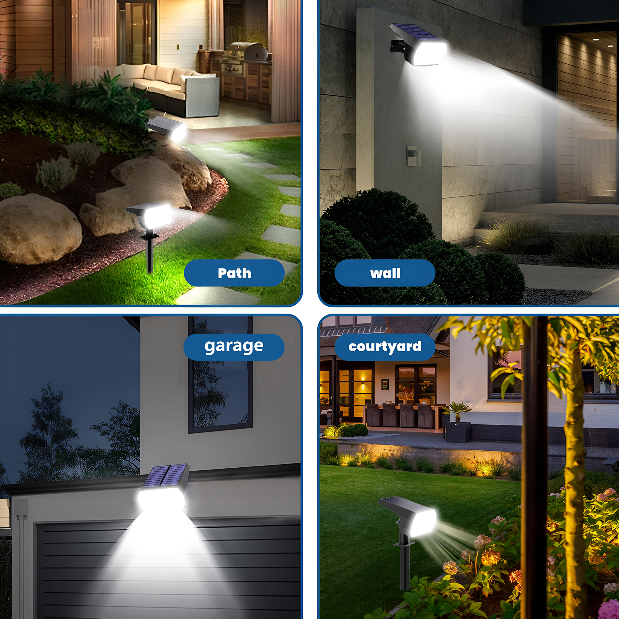 Daybetter 64 LED Solar Spot Lights, White 6 Pack photo 6