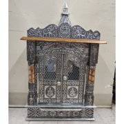 Oxidized Temple for Home Indian Traditional Temple Pooja Mandir Wooden Temple India Handmade Temple Customized Mandir Office Temple Home Decor Temple Decoration Handcrafted Mandir