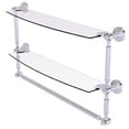 thumbnail image 1 of Dottingham Collection 24 Inch Two Tiered Glass Shelf with Integrated Towel Bar - DT-34TB/24-PC, 1 of 1