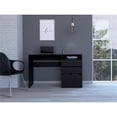 thumbnail image 2 of FM FURNITURE Louisiana Engineered Wood Writing Computer Desk in Black Wenge, 2 of 8