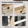 thumbnail image 5 of FITUEYES Universal Rolling TV Stand Height Adjustable for 70-100 inch TVs with Storage space, 5 of 8