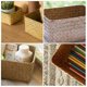 thumbnail image 2 of 3 Pcs Woven Storage Baskets Laundry Basket Book Storage Basket Bamboo Storage Basket Baskets Closet Organization, 2 of 2