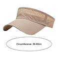 thumbnail image 5 of Tnobhg Men Summer Hat Empty Top Hollow Out Mesh Long Brim Sunscreen Anti-UV Face Protection Lightweight Tennis Jogging Peaked Cap, 5 of 7