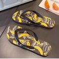 thumbnail image 4 of BRICH Flip Flops for Women Men Printed Holiday Casual Thong Sandals Lightweight Anti- Beach Rubber Shower Shoes Summer Comfortable Slippers Coffee 11.5, 4 of 6