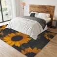 thumbnail image 3 of Yellow Sunflower Area Rug, Watercolor Floral Texture Farmhouse Rugs, with Anti-Slip Backing Washable Indoor Carpet for Living Room Entryway Bedroom Dormitory-2x3ft, 3 of 7