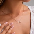 thumbnail image 4 of Turandoss 14K Gold Plated Dainty Heart Necklace for Women Bubble Tiny Initial a-z Jewelry Trend Personalized Valentine's Day Birthday Present for Women Wife Girlfriend, 4 of 8
