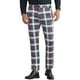 thumbnail image 1 of Pantalones de vestir de cuadros impresos INSPIRE CHIC para hombres, ajuste regular en bloque de color, 1 of 1