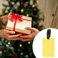 thumbnail image 4 of Unique Bargains 1 Pc Airplane Lines Pattern Luggage Tag for Travelling Yellow, 4 of 5