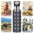 thumbnail image 7 of Yayeee 20oz Insulated Water Bottle Double Wall Stainless Steel with Flip Straw Lid, Red Fireworks Pattern, 7 of 7
