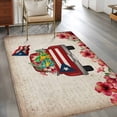 thumbnail image 4 of Area Rug for Living Room, Puerto Rican Flag Non-Slip Indoor Large Carpet for Bedroom/Dining Room, Vintage Country Truck Flowers Beige Washable Low-Profile Rectangle Floor Mat Runner Rugs - 3 x 5 Ft, 4 of 7