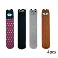 thumbnail image 3 of Esaierr Toddler Kids Girls Knee High Socks Soft Cotton Soccer Socks 2-12T Thigh High Socks for Girls Compression Tube Socks 4 Pairs, 3 of 9