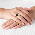 thumbnail image 2 of Decadence 14K Yellow Gold 0.08 CTTW Round Diamond Channel Set & 10x8 Oval Gemstone Engagement Ring, 2 of 4