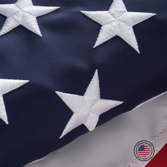 FLAGWIN American Flag 3x5, US Flag 3x5 Heavy Duty Outdoor, Deluxe 420D Super Tough Spun Nylon 3x5 American Flag,Luxury Embroidered Stars and 2 Brass Grommets, All Weather Lasting