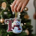 thumbnail image 4 of Christmas Letter Ornaments With Snowman,2025 Alphabet Pendant Decor, 2D Acrylic Ornament With Gold Cord Loop,Easy to Hang,Great for Christmas,Easter,Anniversaries,Birthday Celebrations, 4 of 6