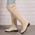 thumbnail image 2 of Mepaouo Women's Over The Knee Thigh High Boots Suede Chunky Block Heel Stretch Riding Long Boots, 2 of 6