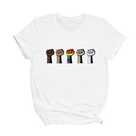 

Qufokar Underscrub Tee Shirt for Women Plain Loose T Shirts for Women Letter Sleeve Casual Loose Round Women S Blouse Neck T-Shirt Short Top Print Women S Blouse