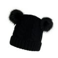 thumbnail image 5 of Womens Winter Hat Beanie Hats for Women Kids Winter Hat Toddler Knitted Pom Beanie Hat Cotton Lined Cap Baby Girls Boys Hat, 5 of 7
