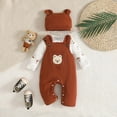 thumbnail image 4 of UAYOTSE Baby Boys Bear Theme Outfit Printed Bodysuit Overall With Ear Hat Infant All Season Clothes Size 3-6 Months, 4 of 8
