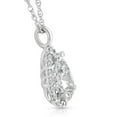 thumbnail image 2 of Pompeii 2 1/6 Pear Shape Moissanite & Lab Grown Diamond Halo Pendant 14k Gold Necklace, 2 of 3