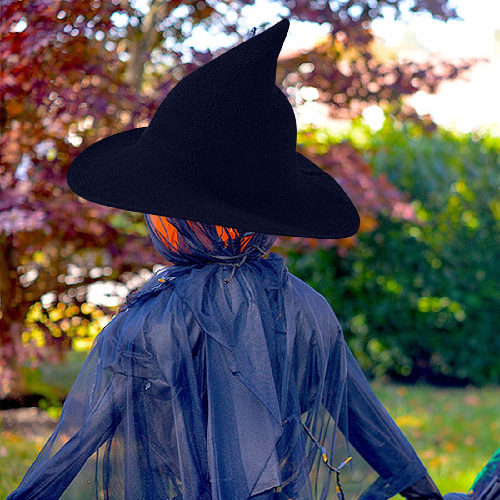 Foldable Witch Hat Halloween Costume Accessory Adjustable